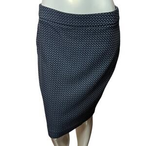 ELLE Black & Gray Skirt Stretch Knit, Size M